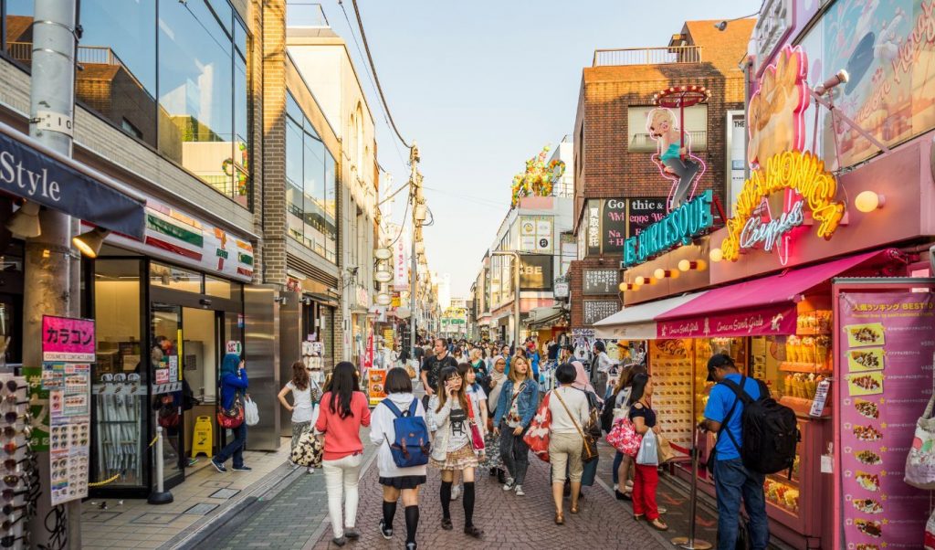 Takeshita Shopping Street In Harajuku Tokyo